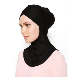 Ecardin 476567 Siyah Büyük Hijab Çapraz Bone