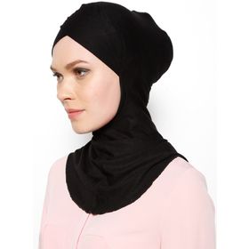 Ecardin 476567 Siyah Büyük Hijab Çapraz Bone