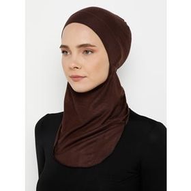 Ecardin 85532 Pratik Hijab Bone -Koyu Kahve