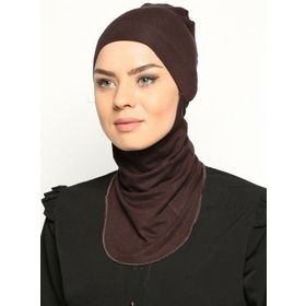 Ecardin 85532 Pratik Hijab Bone -Koyu Kahve