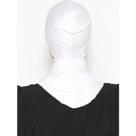 Ecardin Beyaz Boyunluklu Hijab Bone
