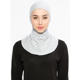 Ecardin Gümüş Gri Boyunluklu Hijab Bone