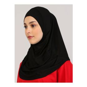 Ecardin Siyah Düz Hazır Türban