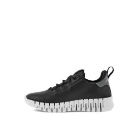 Ecco Siyah Kadın Gruuv W Black Light Grey Deri Terlik