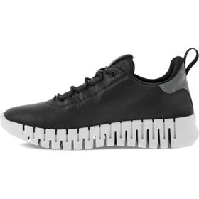 Ecco Siyah Kadın Gruuv W Black Light Grey Deri Terlik