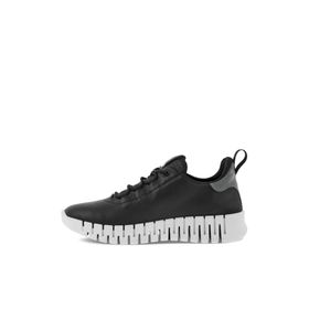 Ecco Siyah Kadın Gruuv W Black Light Grey Deri Terlik