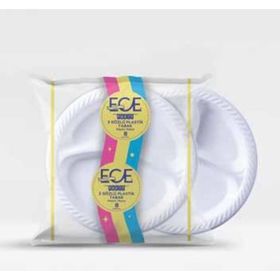 Ece 10'lu 3 Gözlü Plastik Tabak