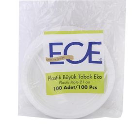 Ece 21 cm 100'lü Plastik Tabak