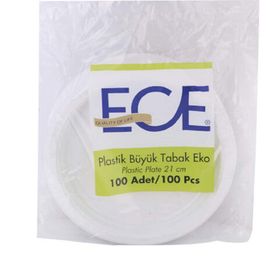 Ece 21 cm 100'lü Plastik Tabak