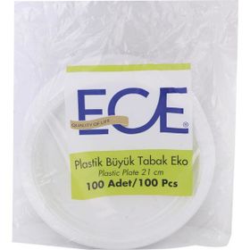 Ece 21 cm 100'lü Plastik Tabak