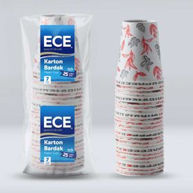 Ece 25 Adet 7 oz Karton Bardak