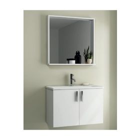 Ece Banyo Slim Smart 80x35 cm Beyaz Banyo Dolabı