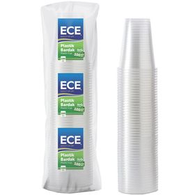 Ece Eco Şeffaf 180 cc 1.7 gr 100'lü Plastik Otomat Bardağı