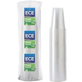 Ece Eco Şeffaf 180 cc 1.7 gr 100'lü Plastik Otomat Bardağı