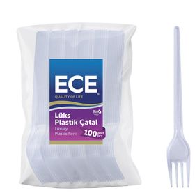 Ece Plastik 50'li Lüx Kristal Çatal