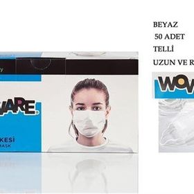 Ece Woware Lastikli Telli 50'li Beyaz Cerrahi Yüz Maskesi