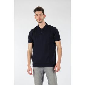 Ecer 60122212 Lacivert Polo Yaka Rahat Kesim Kısa Kollu Erkek T-Shirt