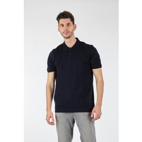 Ecer 60122212 Lacivert Polo Yaka Rahat Kesim Kısa Kollu Erkek T-Shirt