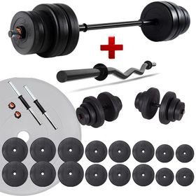 Ecgspor 108 kg Halter Seti ve Dambıl Seti Ağırlık Seti Fitness Seti Z Bar