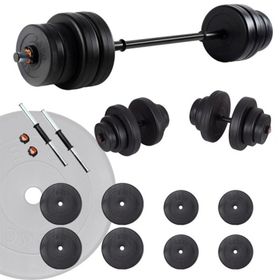 Ecgspor 35 kg Halter Seti ve Dambıl Seti Ağırlık Fitness Seti