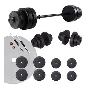 Ecgspor 35 kg Halter Seti ve Dambıl Seti Ağırlık Fitness Seti
