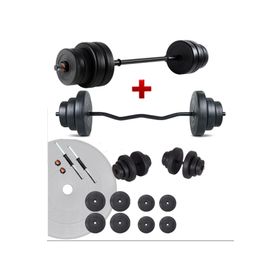 Ecgspor 38 kg Z Bar Halter Seti ve Dambıl Seti Ağırlık Fitness Seti