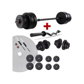 Ecgspor 38 kg Z Bar Halter Seti ve Dambıl Seti Ağırlık Fitness Seti