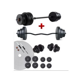 Ecgspor 38 kg Z Bar Halter Seti ve Dambıl Seti Ağırlık Fitness Seti