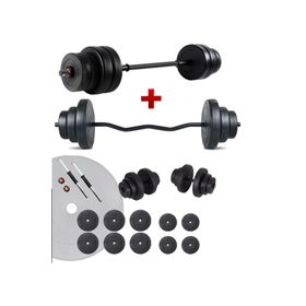 Ecgspor 48 kg Z Bar Halter Dambıl ve Ağırlık Fitness Seti