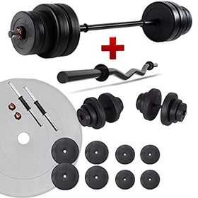 Ecgspor 48 kg Z Bar Halter Dambıl ve Ağırlık Fitness Seti