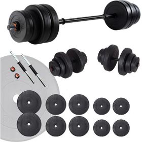 Ecgspor 55 kg Vinyl Halter Dambıl Seti Fitness Seti Ağırlık Seti
