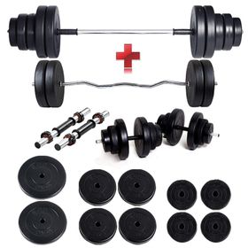 Ecgspor 58 kg Halter Seti ve Dambıl Seti Ağırlık Seti Fitness Seti Z Bar
