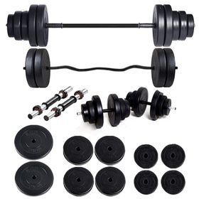 Ecgspor 58 kg Halter Seti ve Dambıl Seti Ağırlık Seti Fitness Seti Z Bar