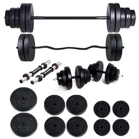 Ecgspor 58 kg Halter Seti ve Dambıl Seti Ağırlık Seti Fitness Seti Z Bar