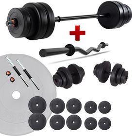 Ecgspor 58 kg Halter Seti ve Dambıl Seti Ağırlık Seti Fitness Seti Z Bar