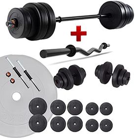 Ecgspor 58 kg Halter Seti ve Dambıl Seti Ağırlık Seti Fitness Seti Z Bar