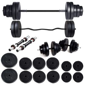 Ecgspor 68 kg Halter Seti ve Dambıl Seti Ağırlık Seti Fitness Seti Z Bar