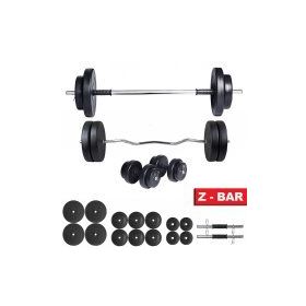 Ecgspor 88 kg Halter Seti ve Dambıl Seti Ağırlık Seti Fitness Seti Z Bar