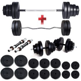 Ecgspor 88 kg Halter Seti ve Dambıl Seti Ağırlık Seti Fitness Seti Z Bar
