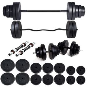 Ecgspor 88 kg Halter Seti ve Dambıl Seti Ağırlık Seti Fitness Seti Z Bar