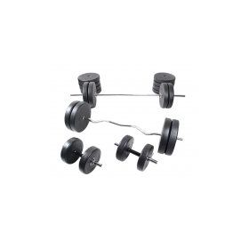 Ecgspor 88 kg Halter Seti ve Dambıl Seti Ağırlık Seti Fitness Seti Z Bar