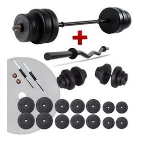 Ecgspor 88 kg Halter Seti ve Dambıl Seti Ağırlık Seti Fitness Seti Z Bar