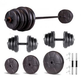 Ecgspor Hero Serisi 105 kg Dambıl Seti ve Halter Seti Ağırlık Fitness Seti