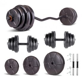Ecgspor Hero Serisi 105 kg Z Bar Dambıl Seti ve Fitness Ağırlık Seti