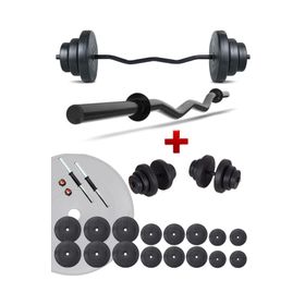 Ecgspor Hero Serisi 105 kg Z Bar Dambıl Seti ve Fitness Ağırlık Seti