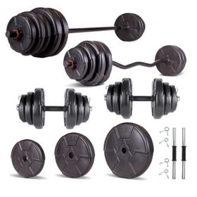 Ecgspor Hero Serisi 108 kg Z Bar Dambıl Seti ve Fitness Ağırlık Seti
