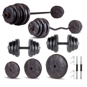 Ecgspor Hero Serisi 108 kg Z Bar Dambıl Seti ve Fitness Ağırlık Seti