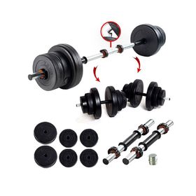 Ecgspor Hero Serisi 22 kg Multifonksiyonel Halter Seti ve Dambıl Seti Ağırlık Fitness Seti