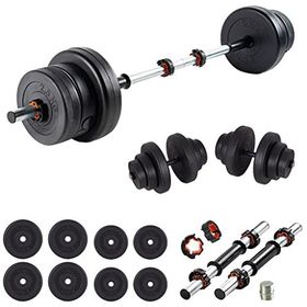 Ecgspor Hero Serisi 32 kg Multifonksiyonel Halter Seti ve Dambıl Seti Ağırlık Fitness Seti