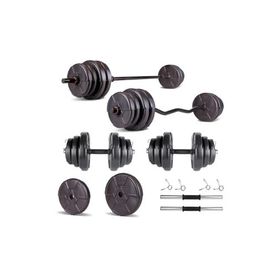 Ecgspor Hero Serisi 38 kg Z Bar Dambıl Seti ve Fitness Ağırlık Seti